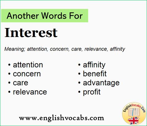 another word for interest.